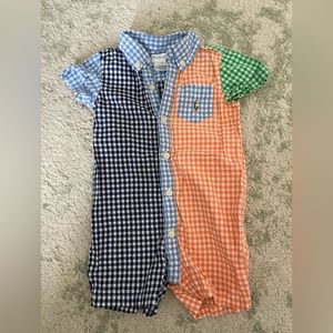 RALPH LAUREN BABY Gingham Check Onesie